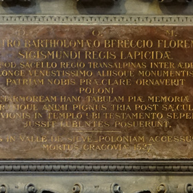 płyta pamiątkowa poświęcona Bartolomeo Berecciemu