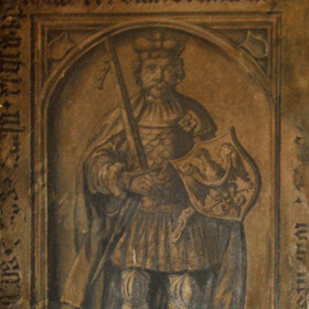 postać Jana I żagańskiego we wnętrzu kościoła