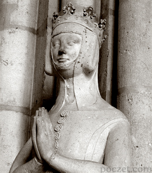 Beatrycze de Bourbon - fragment pomnika w katedrze w Saint-Denis k. Paryża