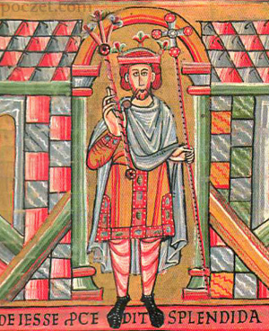 podobizna Wratysława II w tzw. 'Kodeksie Wyszehradzkim'