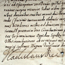 dokument Władysława IV Wazy
