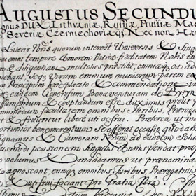 dokument Augusta II Mocnego