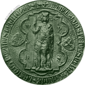 pieczęć piesza (1351-62)