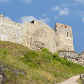 widok zamku średniego i górnego od strony południowej
