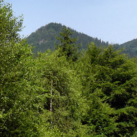 Krzyżna Góra (po lewej)