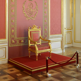 tron królewski Stanisława II Augusta w Sali Rady