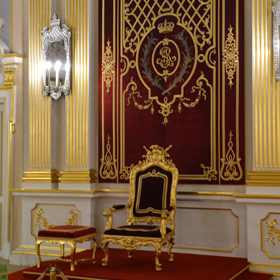 tron królewski Stanisława II Augusta w Sali Senatorskiej