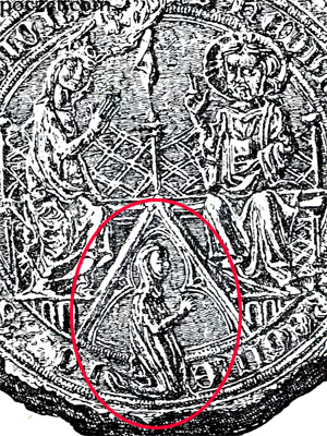 Jadwiga kaliska - podobizna na pieczęci z 1332 roku