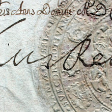pieczęć i podpis Władysława IV Wazy