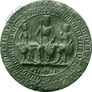 pieczęć majestatyczna wspólna z synami Henrykiem VI i Henrykiem VII (1369-70)